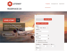 Tablet Screenshot of letenkyrezervace24.cz